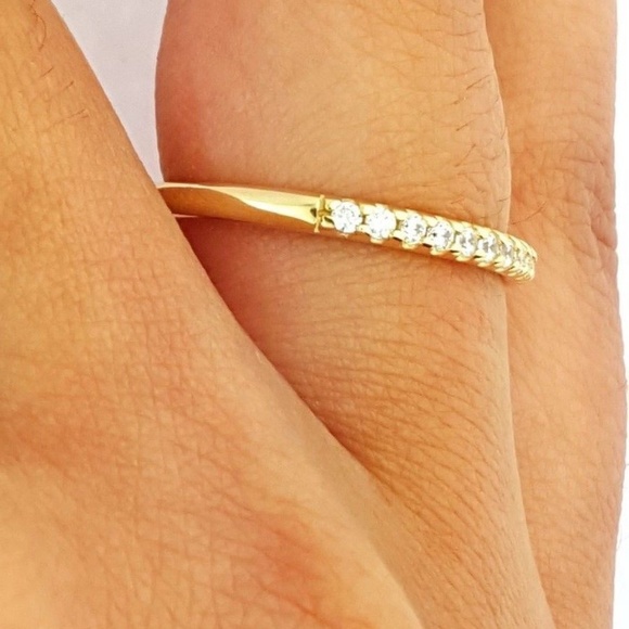 New 14k Solid White or Yellow Gold Wedding Band - Picture 10 of 15